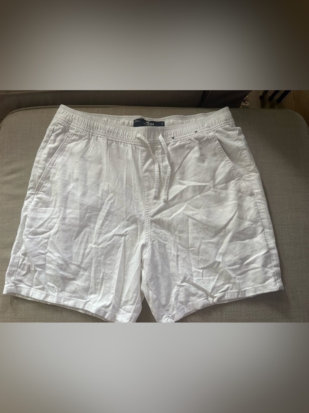 Hollister Jogger Epic Flex Shorts Men’s Size L. Cotton Linen blend